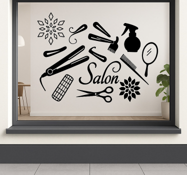 Naklejka na ścianę moda narzędzia do salonu kosmetycznego - TenStickers