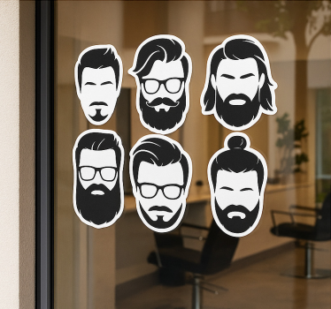 Naklejka na ścianę moda style fryzjerskie - TenStickers
