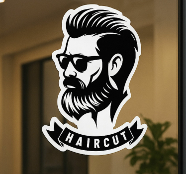 Naklejka na ścianę moda szyld salonu fryzjerskiego - TenStickers