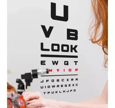 Naklejka na ścianę moda tabela badania wzroku - TenStickers