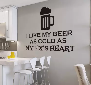 Naklejka na ścianę moda zimna jak serce byłej - TenStickers