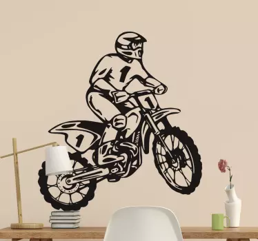 Naklejka na ścianę motocross - TenStickers