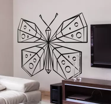 Naklejka na ścianę motyle geometryczny kształt motyla - TenStickers