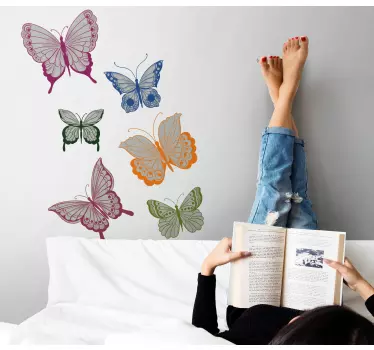 Naklejka na ścianę motyle kolekcja Żywych motyli - TenStickers