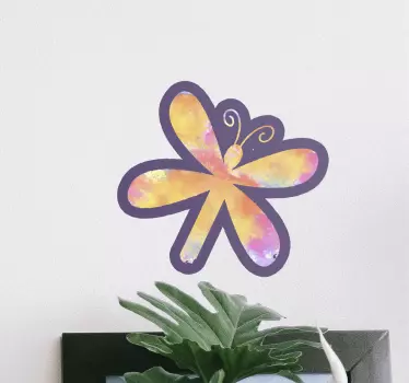 Naklejka na ścianę motyle w żywych kolorach - TenStickers