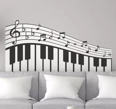 Naklejka na ścianę muzyczna Dekoracyjne kolory muzyczne - TenStickers
