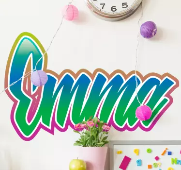 Naklejka na ścianę napisy z personalizowanym imieniem - TenStickers