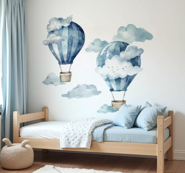 Naklejka na ścianę niebieskie balony - TenStickers