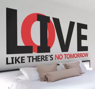 Naklejka na ścianę no tomorrow - TenStickers