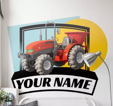Naklejka na ścianę obiekty grafika traktora na zamówienie - TenStickers