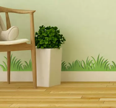 Naklejka na ścianę ornament z trawy - TenStickers