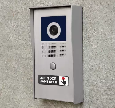 Naklejka dekoracyjna oznaczenia etykieta domofonu - TenStickers