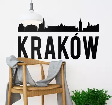 Naklejka ścienna panorama Kraków - TenStickers