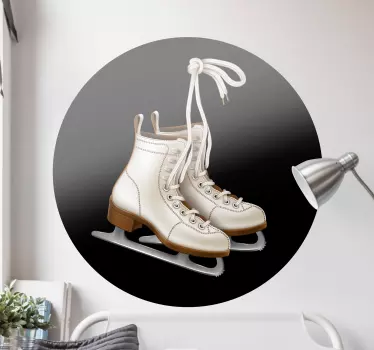 Naklejka na ścianę piłka nożna buty do jazdy na łyżwach - TenStickers