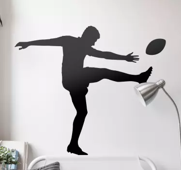 Naklejka na ścianę piłka nożna dynamiczna sylwetka kopiącego - TenStickers
