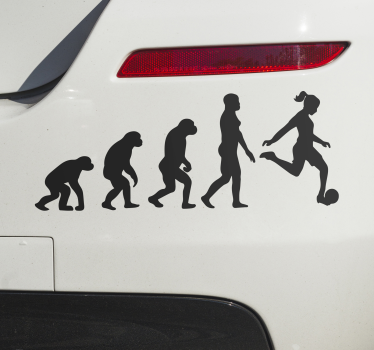 Naklejka na ścianę piłka nożna ewolucja sport kobiet - TenStickers