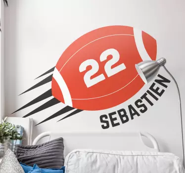 Naklejka na ścianę piłka nożna grafika do personalizacji - TenStickers