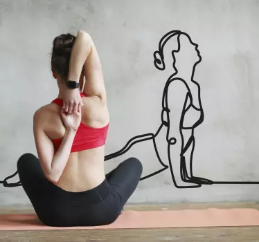Naklejka na ścianę piłka nożna kontury jogi - TenStickers