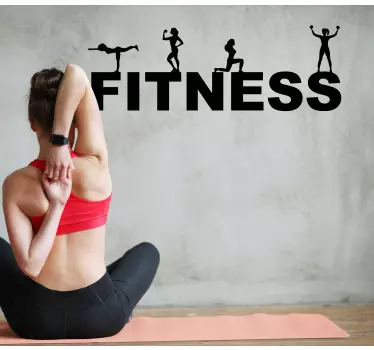 Naklejka na ścianę piłka nożna motywacja do fitnessu - TenStickers