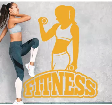 Naklejka na ścianę piłka nożna motywacja do fitnessu - TenStickers