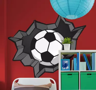 Naklejka na ścianę piłka nożna pęknięta piłka - TenStickers