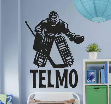 Naklejka na ścianę piłka nożna projekt bramkarza hokejowego - TenStickers