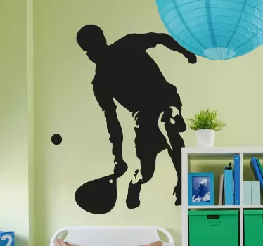 Naklejka na ścianę piłka nożna sportowiec w akcji - TenStickers