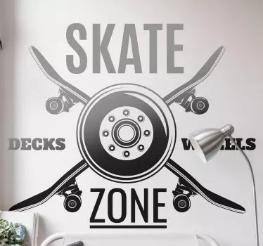 Naklejka na ścianę piłka nożna strefa skate - TenStickers