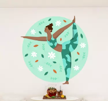 Naklejka na ścianę piłka nożna w pozycji jogi - TenStickers