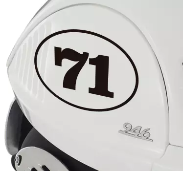 Naklejka na motocykl numer - TenStickers