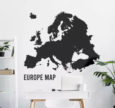Naklejka na ścianę polityczna mapa Europy - TenStickers