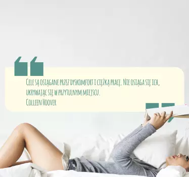 Naklejka na ścianę polskie napisy Cytat motywujący - TenStickers