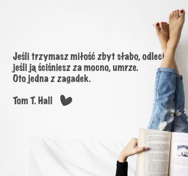 Naklejka ścienna Polskie napisy Cytat o miłości - TenStickers