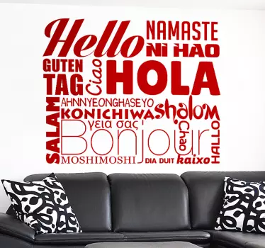 Naklejka na ścianę Pozdrowienia - TenStickers