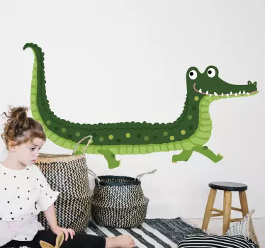 Naklejka na ścianę przyjazny aligator - TenStickers