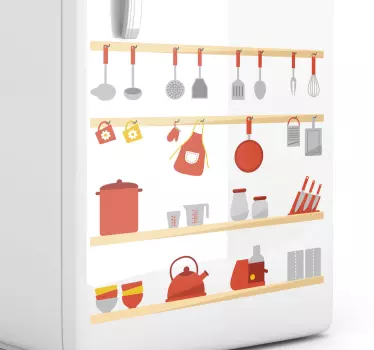 Naklejka na ścianę do kuchni regał kuchenny - TenStickers