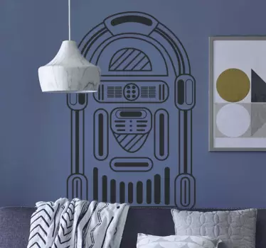 Naklejka na ścianę rock szafa grająca - TenStickers