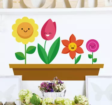 Naklejka na ścianę rodzina kwiatów - TenStickers
