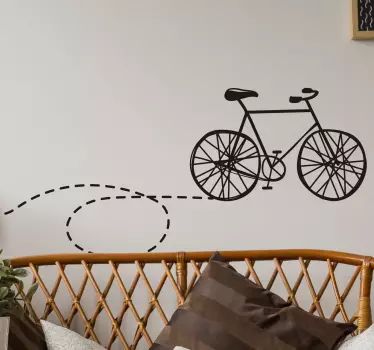 Naklejka na ścianę rower - TenStickers