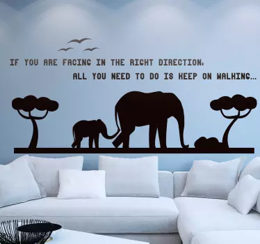 Naklejka na ścianę safari słonie zwierzęta - TenStickers