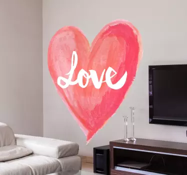 Naklejka na ścianę serce LOVE - TenStickers