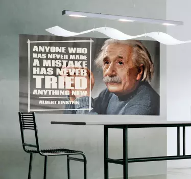 Naklejka na ścianę sławny cytat błędy Einsteina - TenStickers