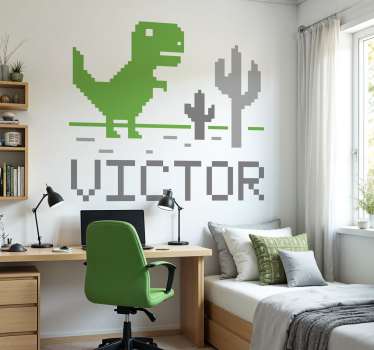 Naklejka na ścianę smoki gra pikselowa - TenStickers