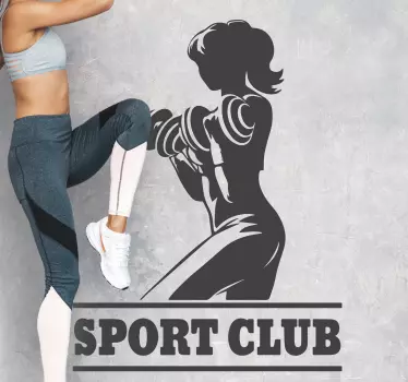 Naklejka na ścianę sport aktywna kobieta fitness - TenStickers
