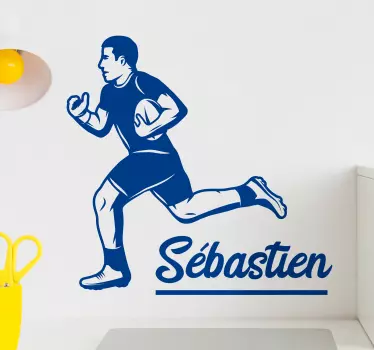 Naklejka na ścianę sport biegacza piłkarskiego - TenStickers