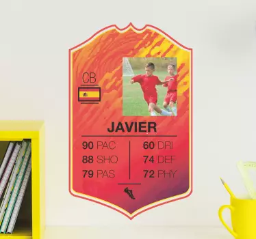 Naklejka na ścianę sport karta wyników piłkarskich javier - TenStickers