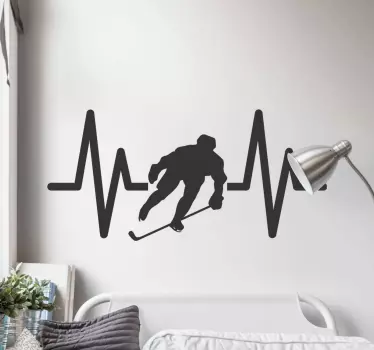 Naklejka na ścianę sport puls hokeja na lodzie - TenStickers
