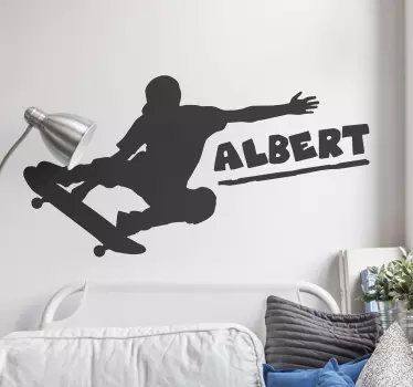 Spersonalizowana naklejka na ścianę skate - TenStickers