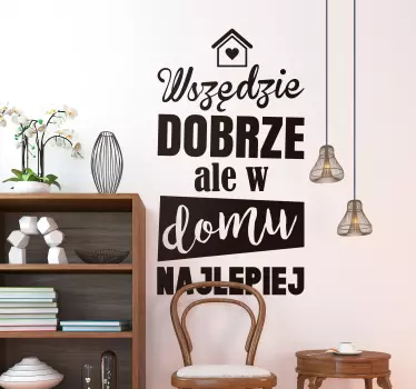 Naklejka na ścianę do domu Sprzątnie pokoju Cytat - TenStickers