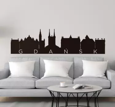 Naklejka na ścianę miejsca Panorama Gdańsk - TenStickers